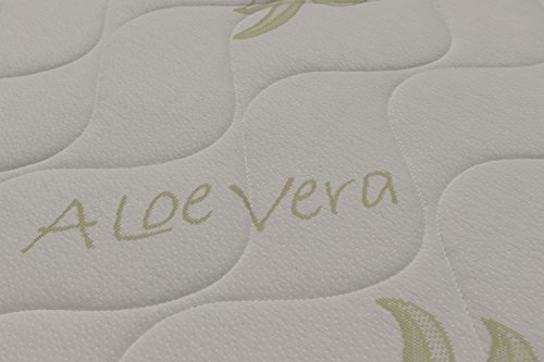 MiaSuite Materasso Matrimoniale in Memory Foam, Lastra in Memory Foam da 6 cm in Aloe Vera Sfoderabile, 160x190x25 cm
